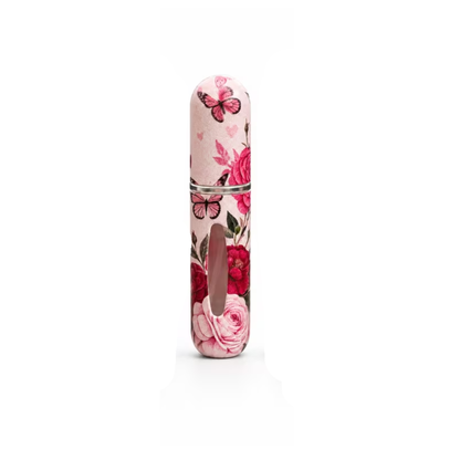 Atomiseurs de parfum rechargeables, flacons de voyage portables à motif floral.